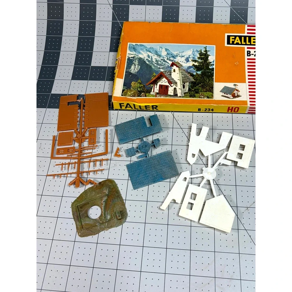 Faller B-234 HO Scale Village Chapel Mountain Church Model Kit West Germany - Picture 2 of 2